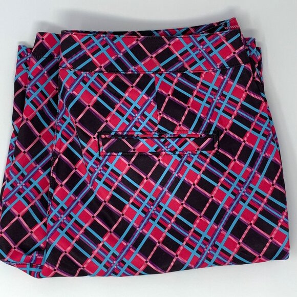 PGA Tour Pink and Black Plaid Bermuda Women's Golf Shorts Size‎ 10 - Picture 7 of 8
